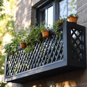 Wooden Finish Metal Grills